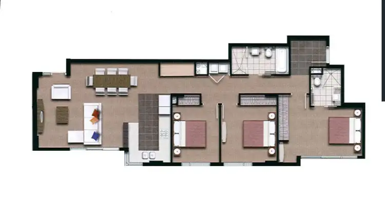 Floorplan of Homely unit listing, 3306/12 Executive Drive, Burleigh Waters QLD 4220