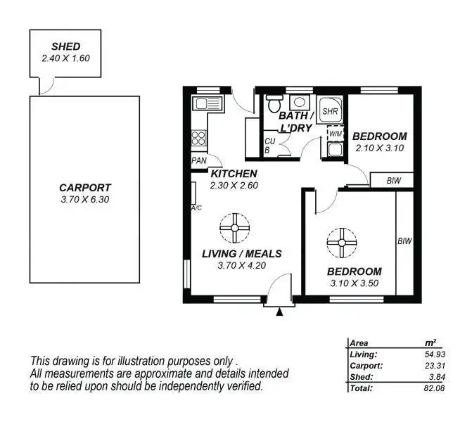 Floorplan of Homely unit listing, 4/66 Winston Avenue, Melrose Park SA 5039