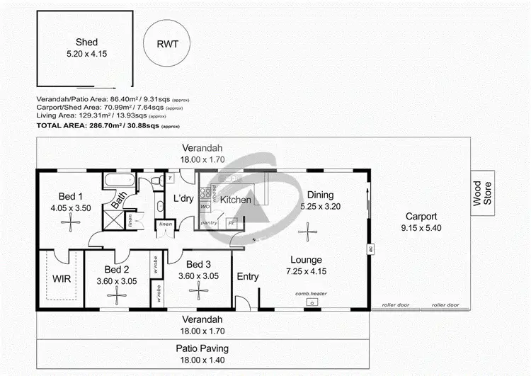 Floorplan of Homely house listing, 17 Sutton Court, Meadows SA 5201