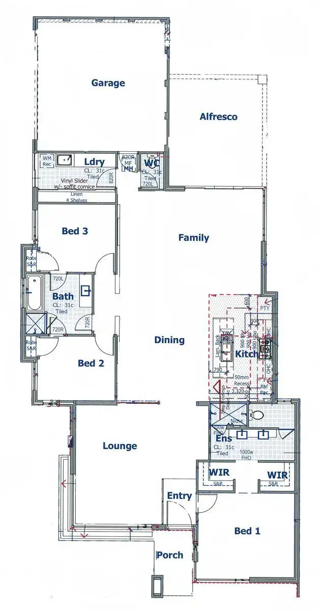 Floorplan of Homely house listing, 1 Chapel Way, Forrestdale WA 6112
