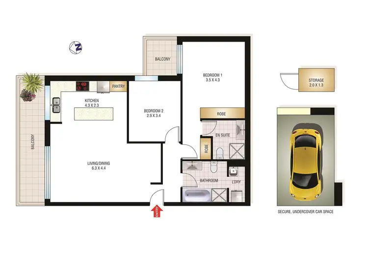 Floorplan of Homely apartment listing, 10/47-51 Chaleyer Street, Rose Bay NSW 2029