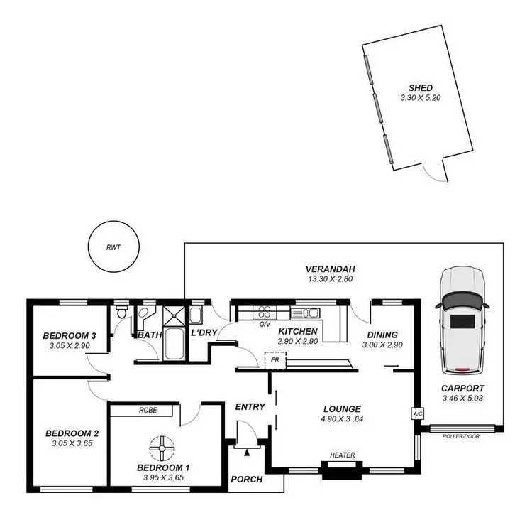 Floorplan of Homely house listing, 2 Cambridge Street, Vale Park SA 5081