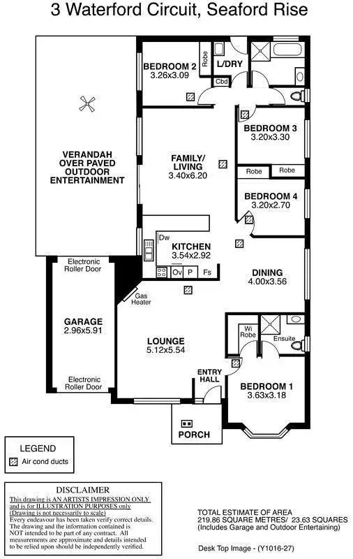 Floorplan of Homely house listing, 3 Waterford Circuit, Seaford Rise SA 5169