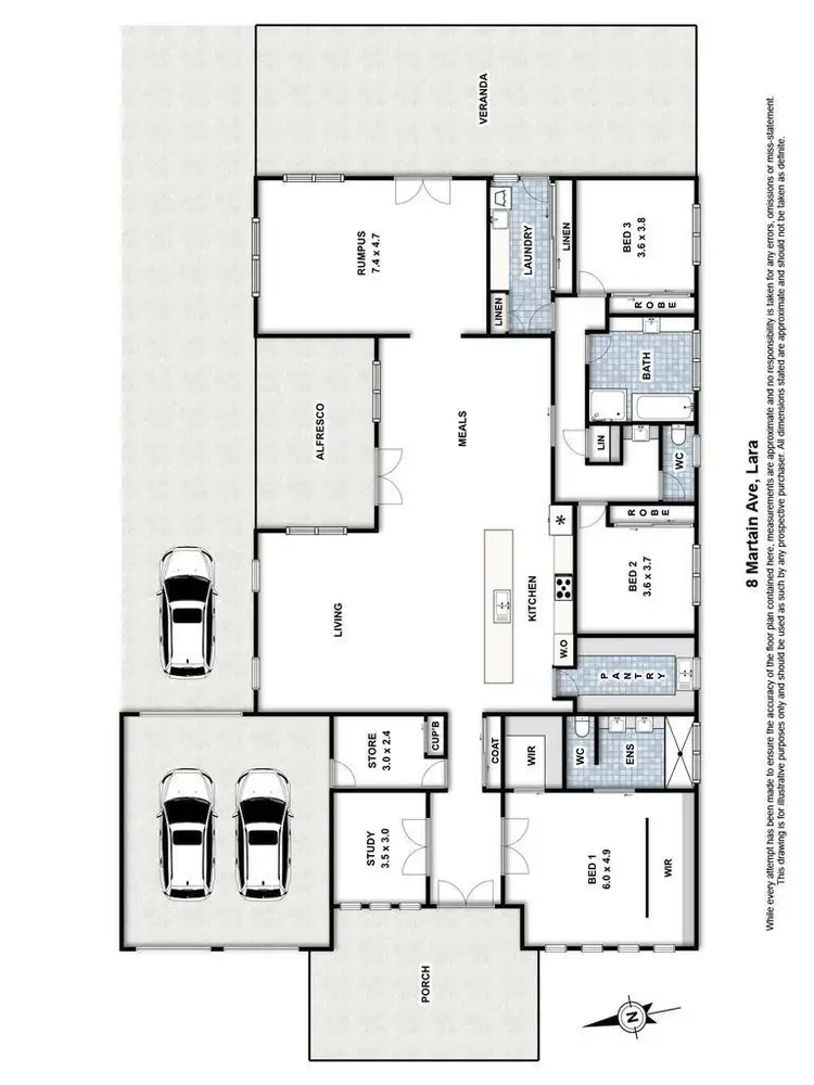 Floorplan of Homely house listing, 8 Martain Avenue, Lara VIC 3212