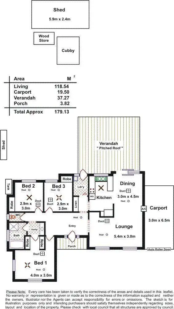 Floorplan of Homely house listing, 6 Lugarno Street, Redwood Park SA 5097