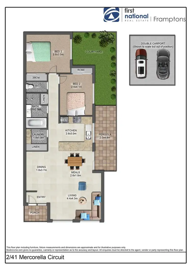 Floorplan of Homely unit listing, 2/41 Mercorella Circuit, Sadadeen NT 870