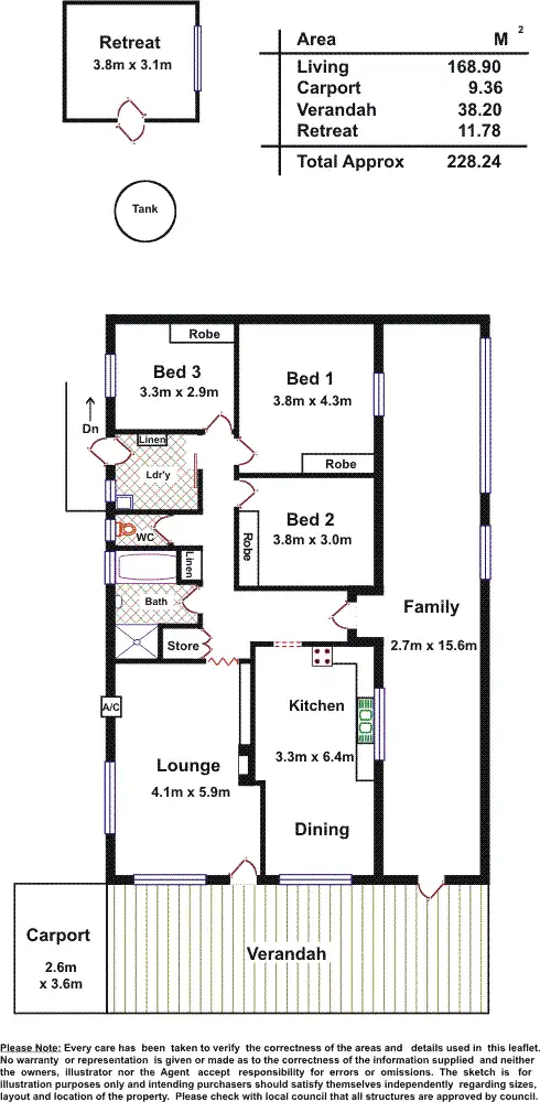 Floorplan of Homely house listing, 6a Bristol Crescent, Highbury SA 5089