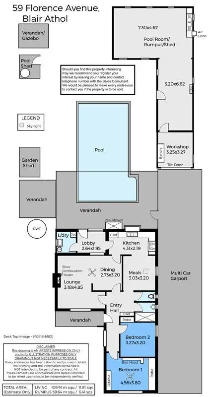 Floorplan of Homely house listing, 59 Florence Avenue, Blair Athol SA 5084