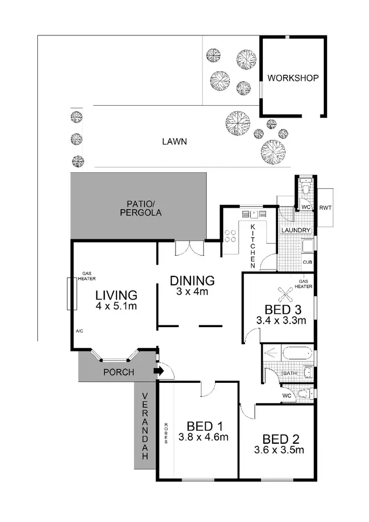 Floorplan of Homely house listing, 23 Devonshire Street, Hawthorn SA 5062