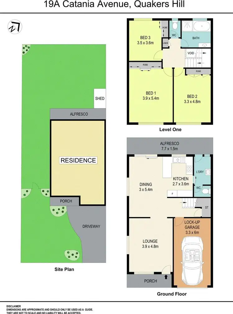 Floorplan of Homely townhouse listing, 19A Catania Avenue, Quakers Hill NSW 2763