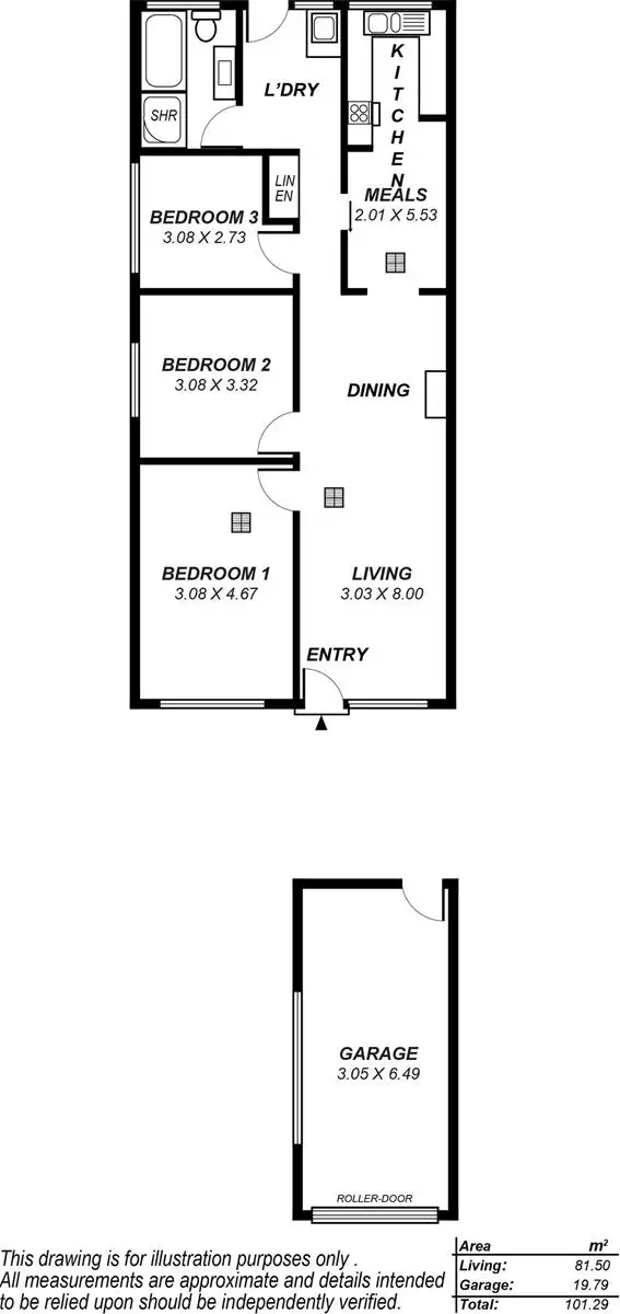 Floorplan of Homely house listing, 1/46 Warringa Street, Salisbury Plain SA 5109
