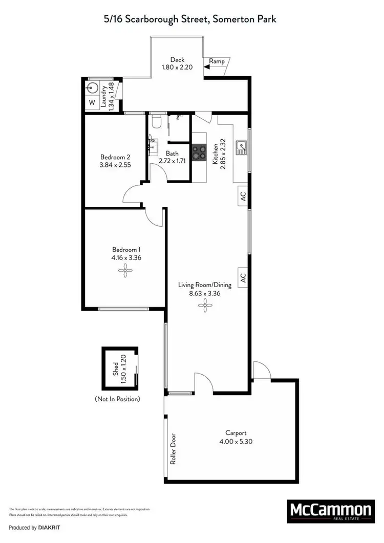 Floorplan of Homely unit listing, 5/16 Scarborough Street, Somerton Park SA 5044
