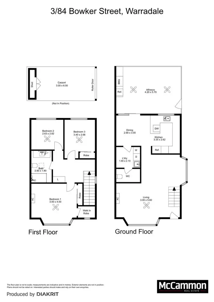 Floorplan of Homely apartment listing, 3/84 Bowker Street, Warradale SA 5046