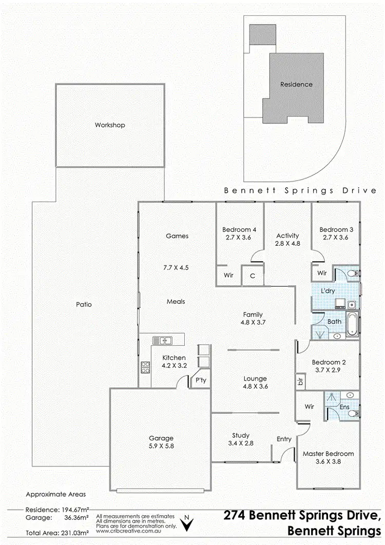 Floorplan of Homely house listing, 274 Bennett Springs Drive, Bennett Springs WA 6063