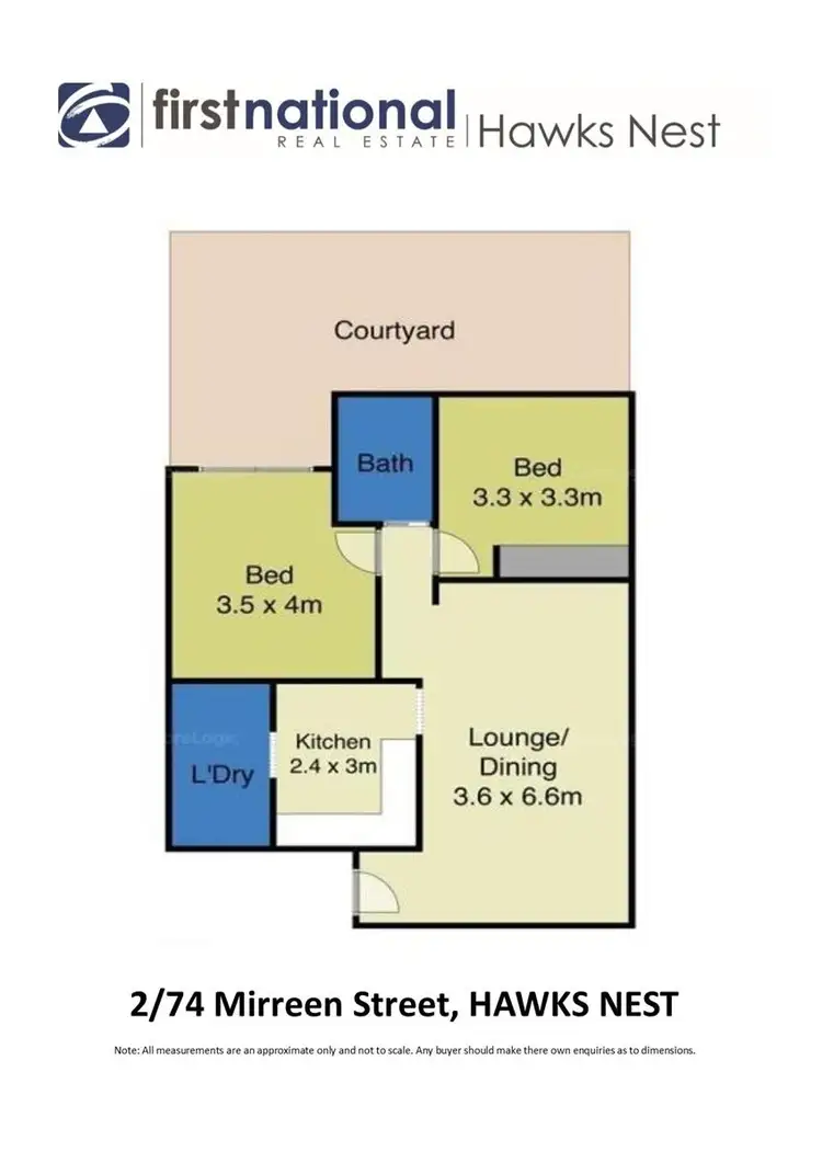 Floorplan of Homely villa listing, 2/74 Mirreen Street, Hawks Nest NSW 2324