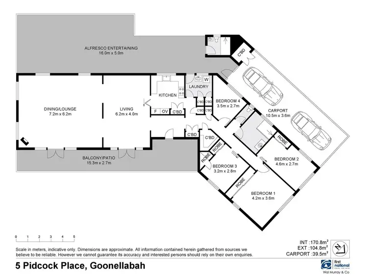 Floorplan of Homely house listing, 5 Pidcock Place, Goonellabah NSW 2480