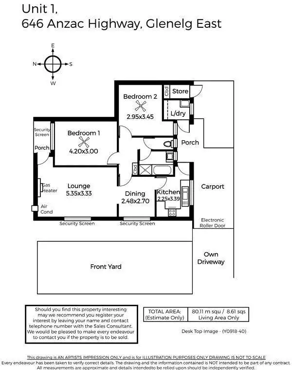 Floorplan of Homely unit listing, 1/646 Anzac Highway, Glenelg East SA 5045