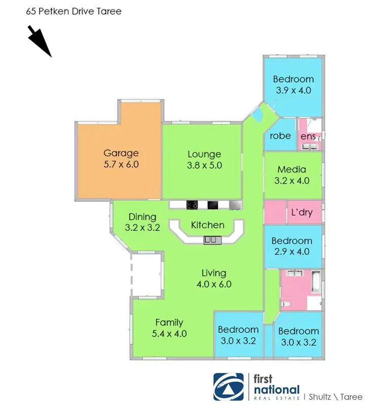 Floorplan of Homely house listing, 65 Petken Drive, Taree NSW 2430