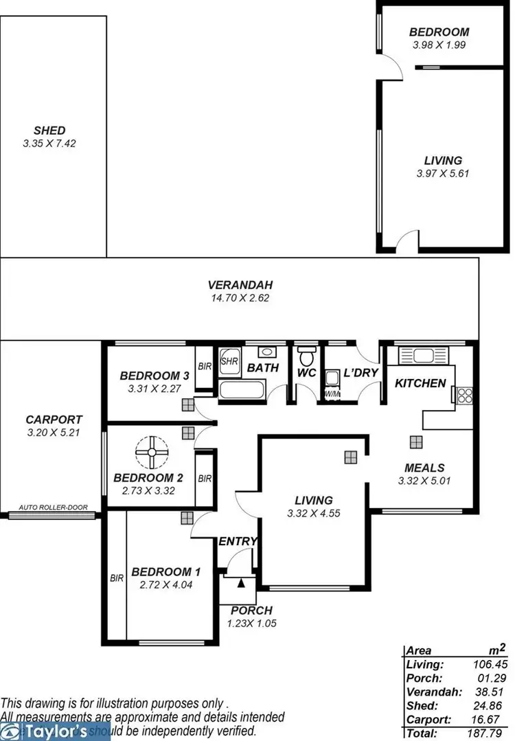 Floorplan of Homely house listing, 13 Muriel Drive, Pooraka SA 5095