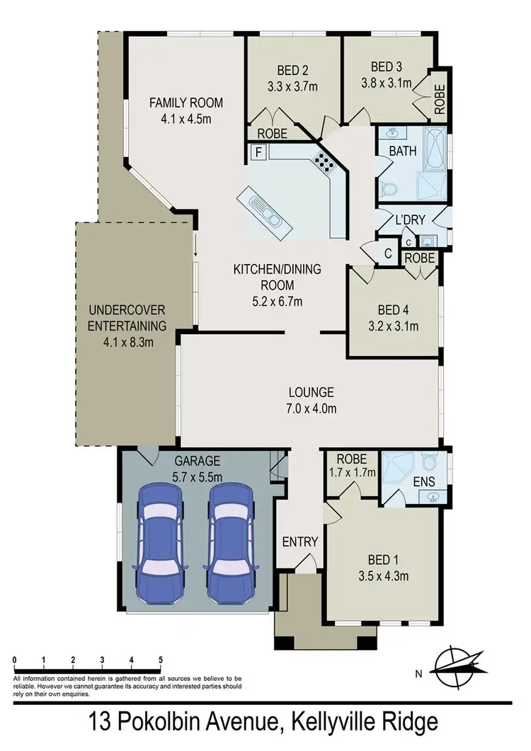 Floorplan of Homely house listing, 13 Pokolbin Avenue, Kellyville Ridge NSW 2155