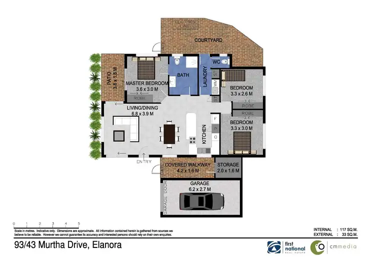 Floorplan of Homely townhouse listing, 93/43 Murtha Drive, Elanora QLD 4221