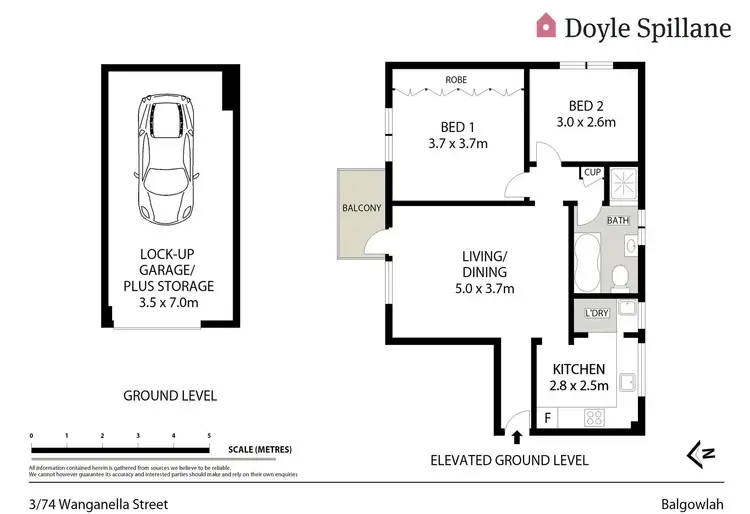 Floorplan of Homely unit listing, 3/74 Wanganella Street, Balgowlah NSW 2093