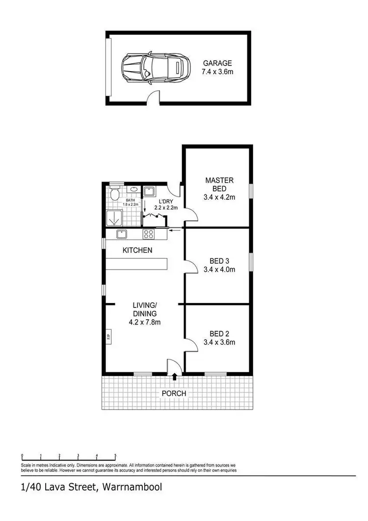 Floorplan of Homely house listing, 1/40 Lava Street, Warrnambool VIC 3280