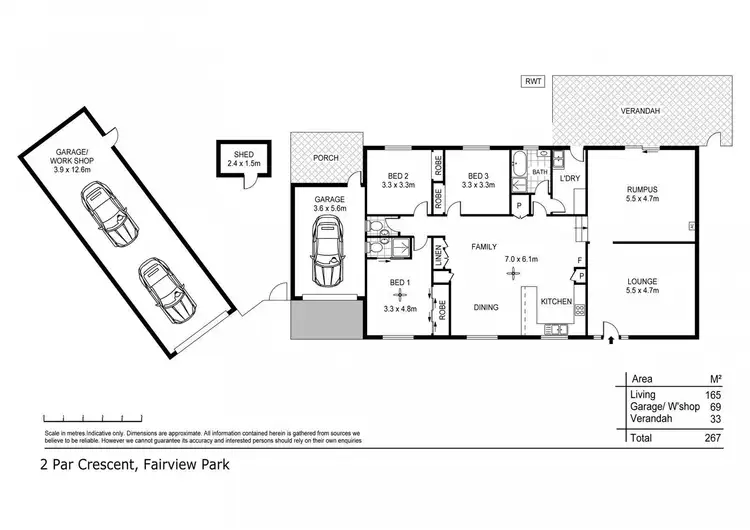 Floorplan of Homely house listing, 2 Par Crescent, Fairview Park SA 5126