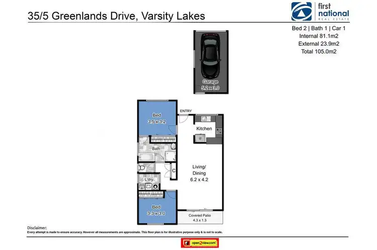 Floorplan of Homely unit listing, 35/5 Greenlands Drive, Varsity Lakes QLD 4227