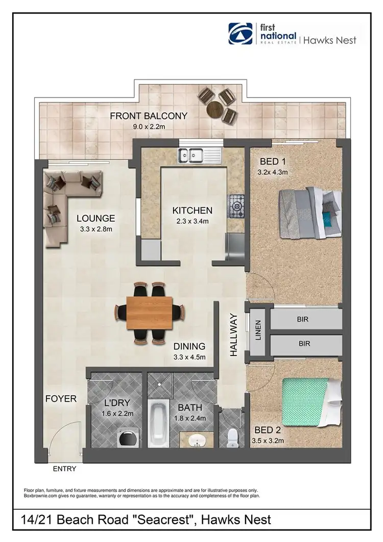 Floorplan of Homely apartment listing, 14/21 Beach Road, Hawks Nest NSW 2324