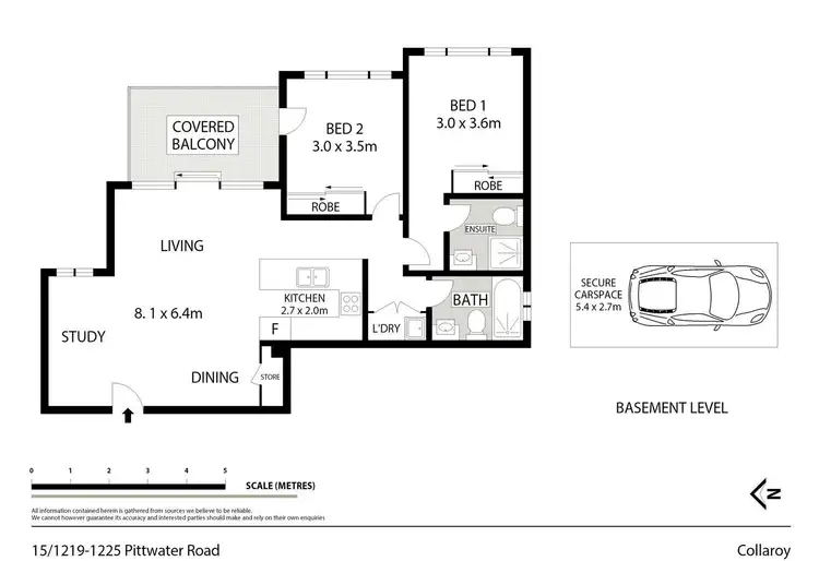 Floorplan of Homely unit listing, 15/1219-1225 Pittwater Road, Collaroy NSW 2097
