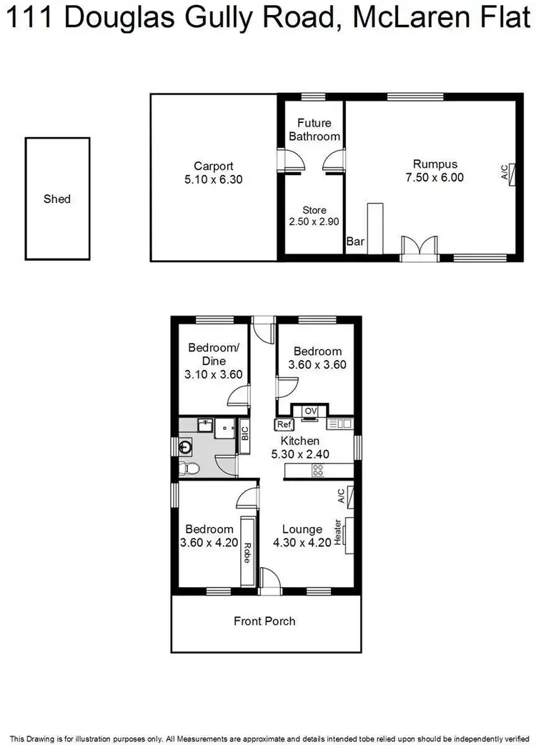 Floorplan of Homely house listing, 111 Douglas Gully Road, Mclaren Flat SA 5171