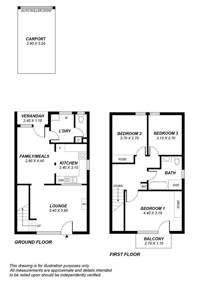 Floorplan of Homely house listing, 1/8 Kegworth Road, Melrose Park SA 5039