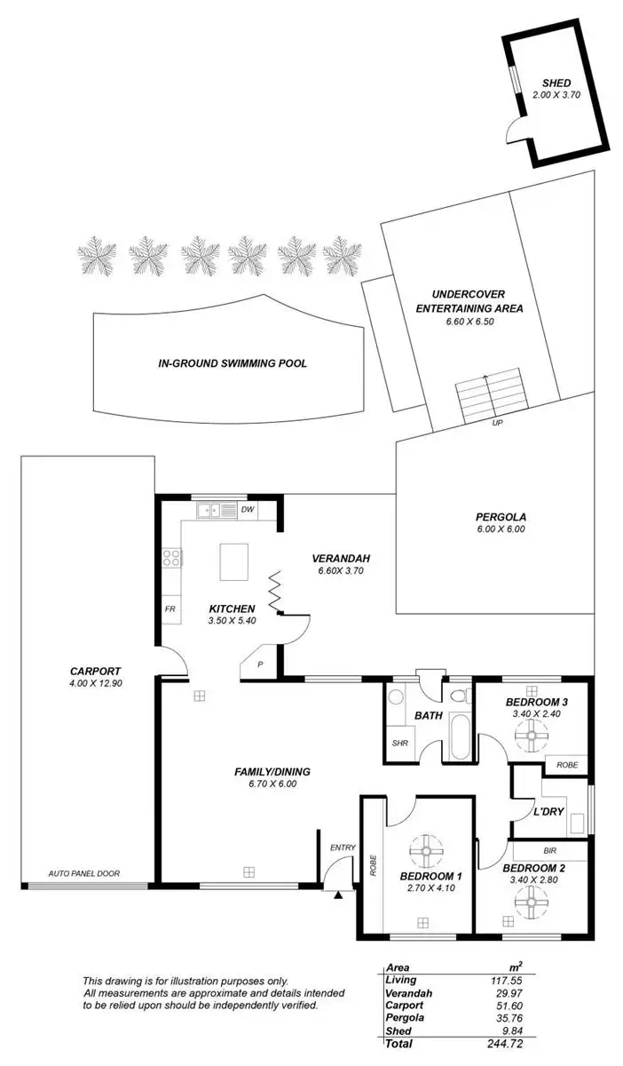 Floorplan of Homely house listing, 7 Michigan Drive, Highbury SA 5089