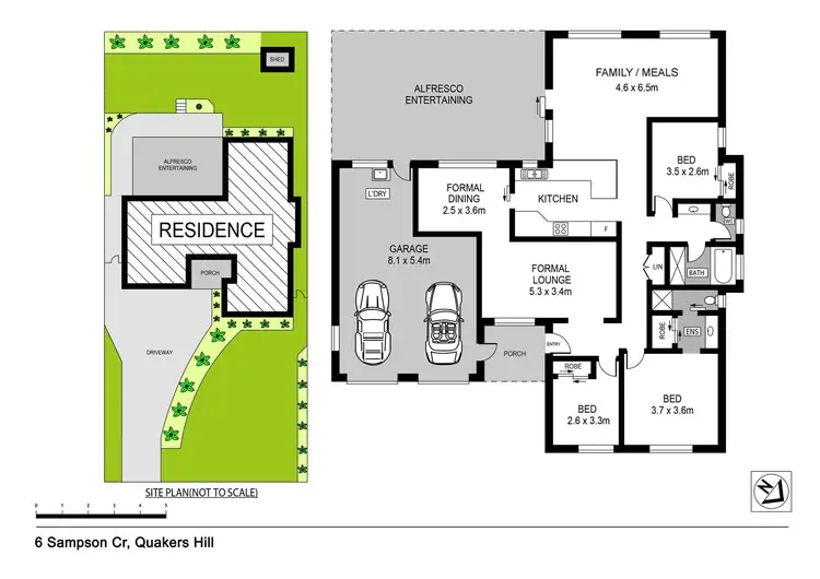 Floorplan of Homely house listing, 6 Sampson Crescent, Quakers Hill NSW 2763