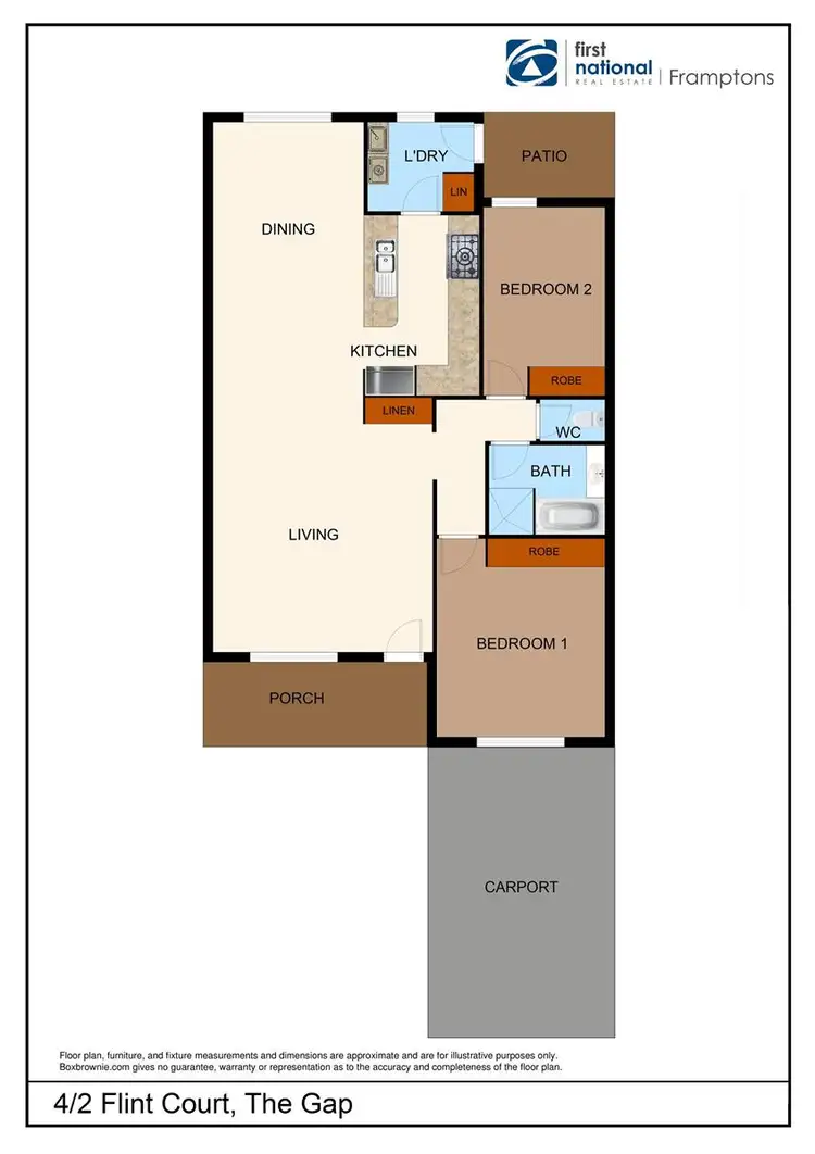 Floorplan of Homely unit listing, 4/2 Flint Court, The Gap NT 870