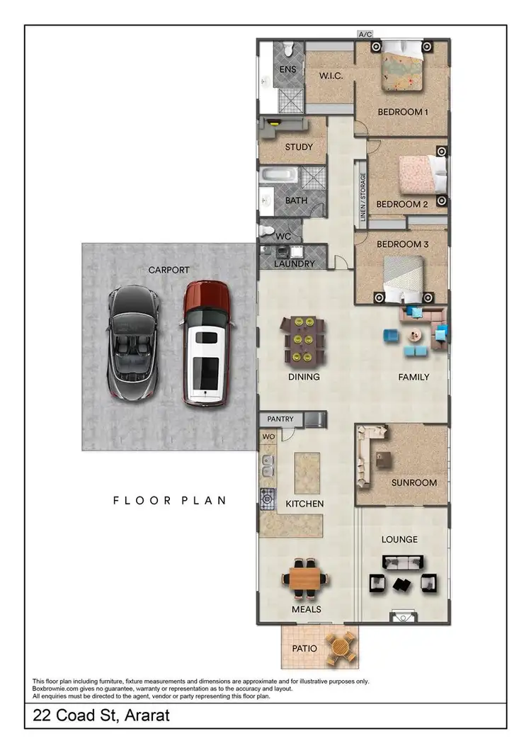 Floorplan of Homely house listing, 22 Coad Street, Ararat VIC 3377