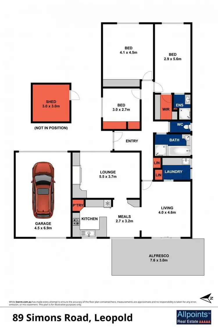 Floorplan of Homely house listing, 89 Simons Road, Leopold VIC 3224