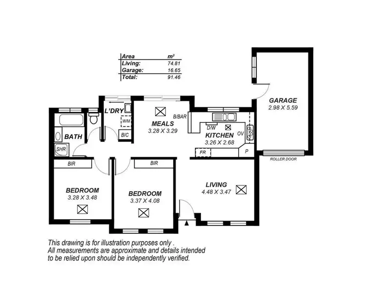 Floorplan of Homely unit listing, 1/542 Portrush Road, St Georges SA 5064