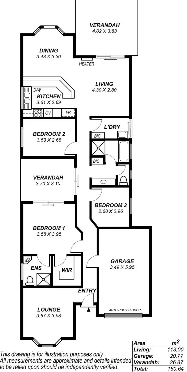 Floorplan of Homely house listing, 15 Attingham Crescent, Oakden SA 5086