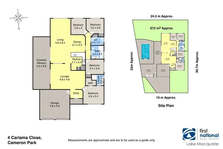 Floorplan of Homely house listing, 4 Cariama Close, Cameron Park NSW 2285