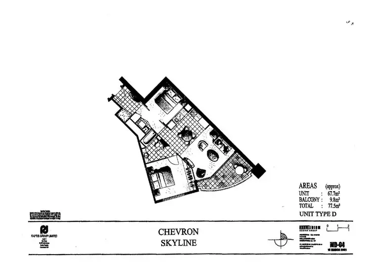 Floorplan of Homely apartment listing, 1065/23 Ferny Avenue, Surfers Paradise QLD 4217