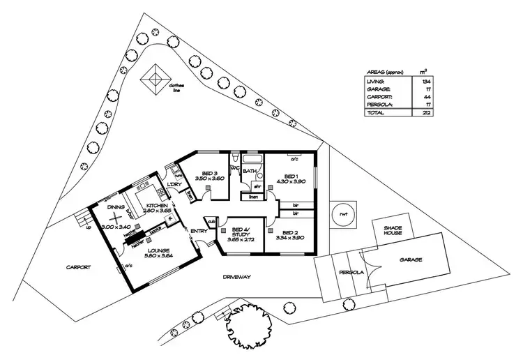 Floorplan of Homely house listing, 3 Bickham Court, Dernancourt SA 5075