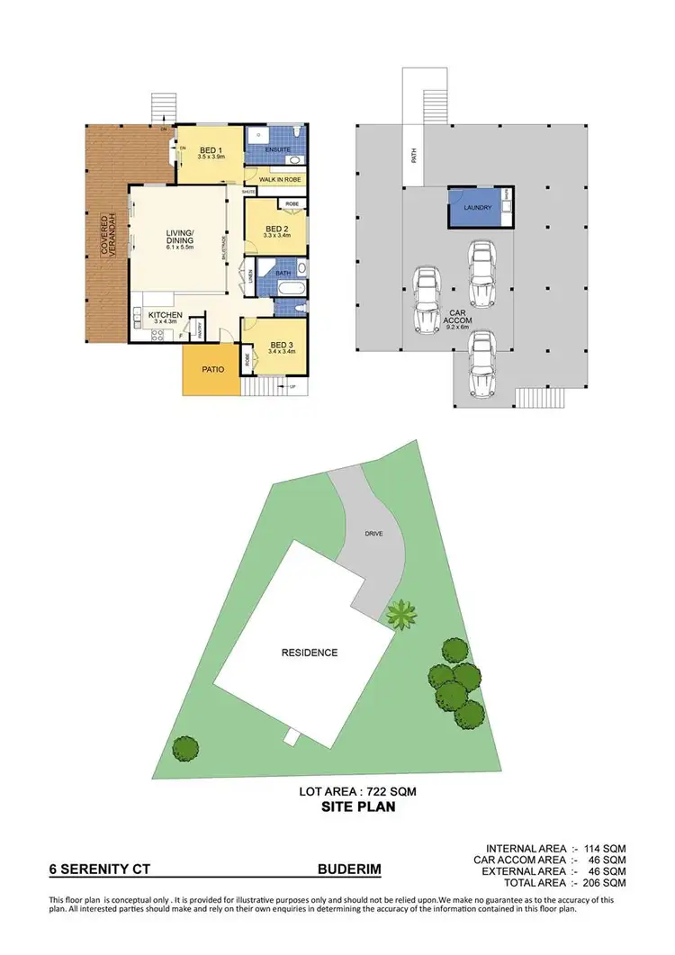 Floorplan of Homely house listing, 6 Serenity Court, Buderim QLD 4556