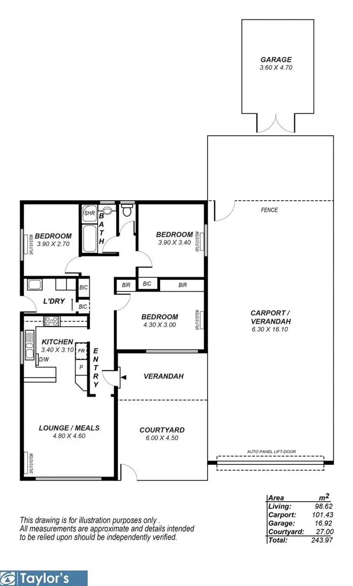 Floorplan of Homely house listing, 11 St Clair Avenue, Para Hills SA 5096