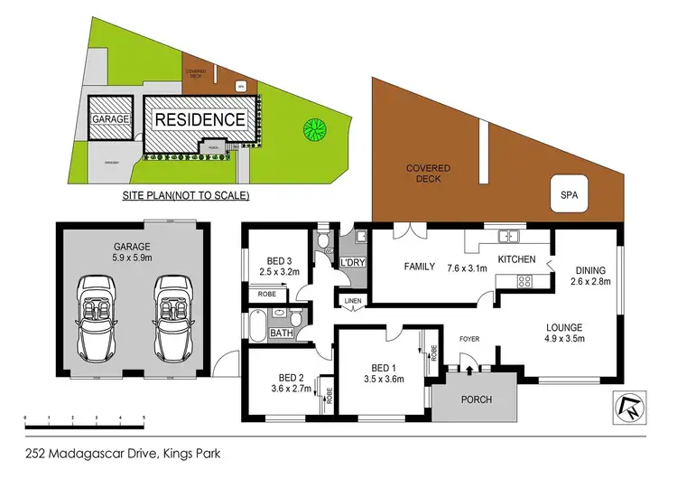 Floorplan of Homely house listing, 252 Madagascar Drive, Kings Park NSW 2148
