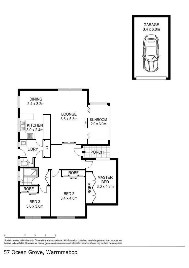 Floorplan of Homely house listing, 57 Ocean Grove, Warrnambool VIC 3280
