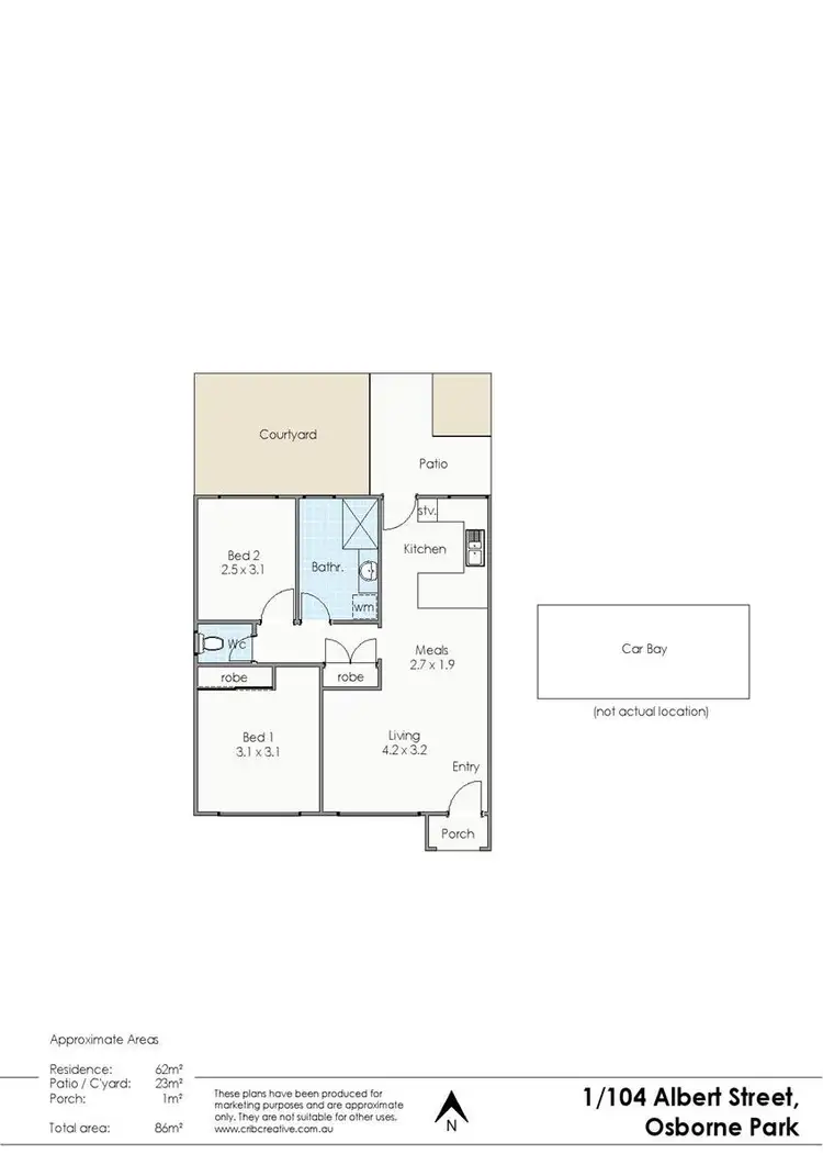 Floorplan of Homely villa listing, 1/104 Albert Street, Osborne Park WA 6017