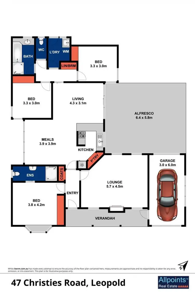 Floorplan of Homely house listing, 47 Christies Road, Leopold VIC 3224