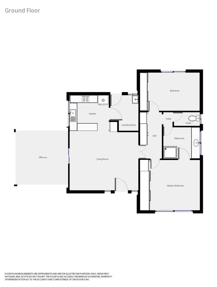 Floorplan of Homely unit listing, 1/13 Acacia Crescent, Wodonga VIC 3690